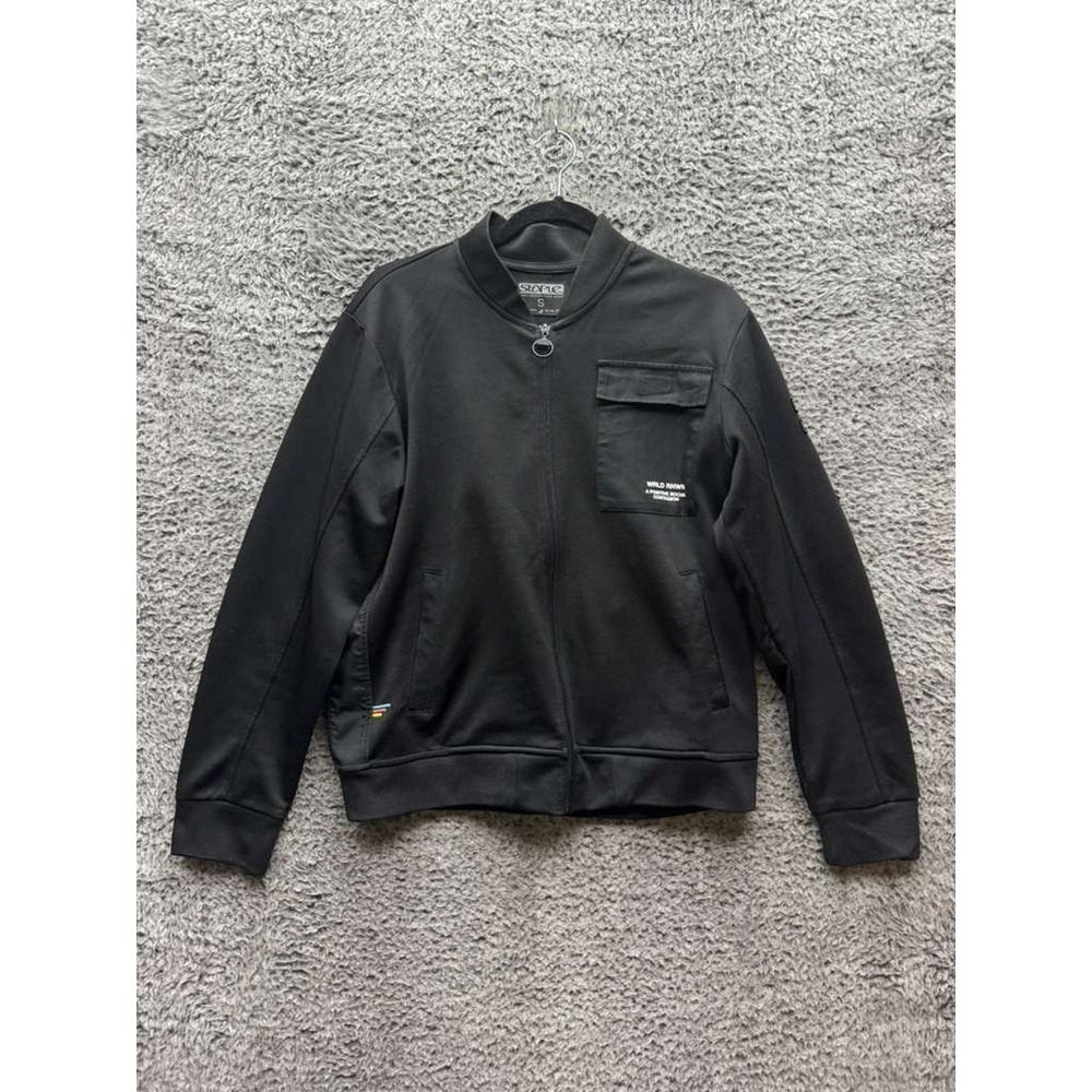 Staple World Renowned Pigeon Brand Full-Zip Bomber Jacket Black Mens Size S